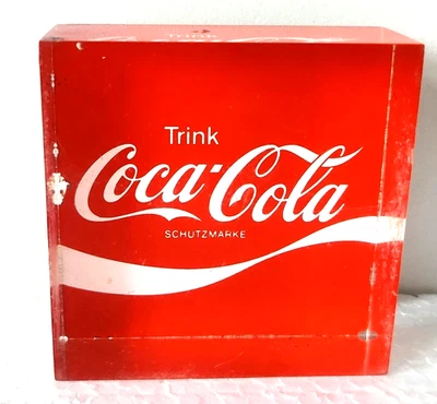 COCA COLA COMANY Germany German Trink COCA COLA PAPER WEIGHT SQUARE SIZE USED - Image 1 of 4
