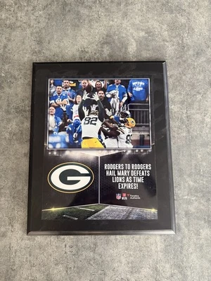 Placa de pared Aaron Rodgers Milagro en Motown Green Bay Packers NFL Fútbol Foto 1 de 2