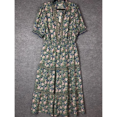 NUEVO $168 Max Studio London Maxi Vestido para Mujer 3X Floral en Niveles Cintura Calada Foto 1 de 4