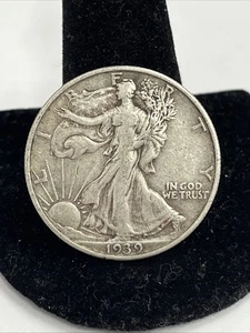 Mezzo dollaro 1939-D 50C Walking Liberty - Foto 1 di 2