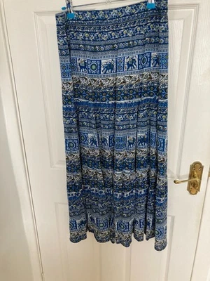 Blue Maxi Skirt Cotton Traders Size 14 - Image 1 of 2