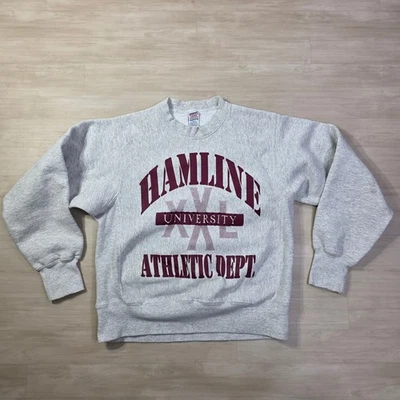 Sudadera De Colección Hamline University Athletic Dept Para Hombre Talla Mediana Gris Foto 1 de 4
