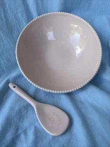 Artisan Collection 10 Strawberry Street Pretty Baby Pink Bowl & Spoon Set - Picture 1 of 5
