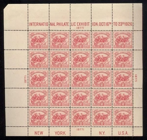 Hoja de estampillas lisas blancas de Estados Unidos, Scott #630, como nueva, goma original - Imagen 1 de 2