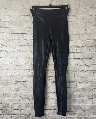 Leggings Spanx Para Mujer Medianos Negros Moto Imitación Cuero 20136R Elastizados Ajustados Med Foto 1 de 4