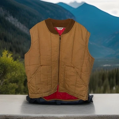 Chaleco de Trabajo Key Imperial Duck Lona Rojo Forrado Para Hombres Talla XL Regular EE. UU. GUC Foto 1 de 4