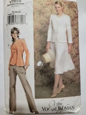 Vogue Sewing Pattern V7859 Lined Jacket, Pants & Skirt. 12-14-16  cut To Sz 16 - Image 1 of 3