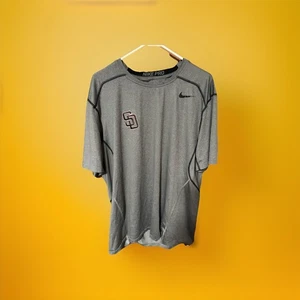 Nike Pro San Diego Padres Men’s 2XL Dry Fit White Blue Short Sleeve - Picture 1 of 2