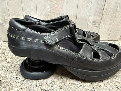 Z-Coil Black Leather Mary Jane Pain Relief Comfort Spring Shoes Womens 7 - Image 1 of 4