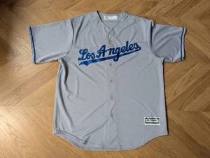 Los Angeles Dodgers L.A Baseball Shirt Trikot Majestic MLB Gr. XL/XXL grau/blau - Bild 1 von 9