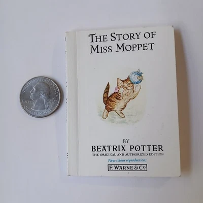 Vintage Miss Moppet Tiny Book Peter Rabbit Miniature Collection Cute Kid's Foto 1 de 4