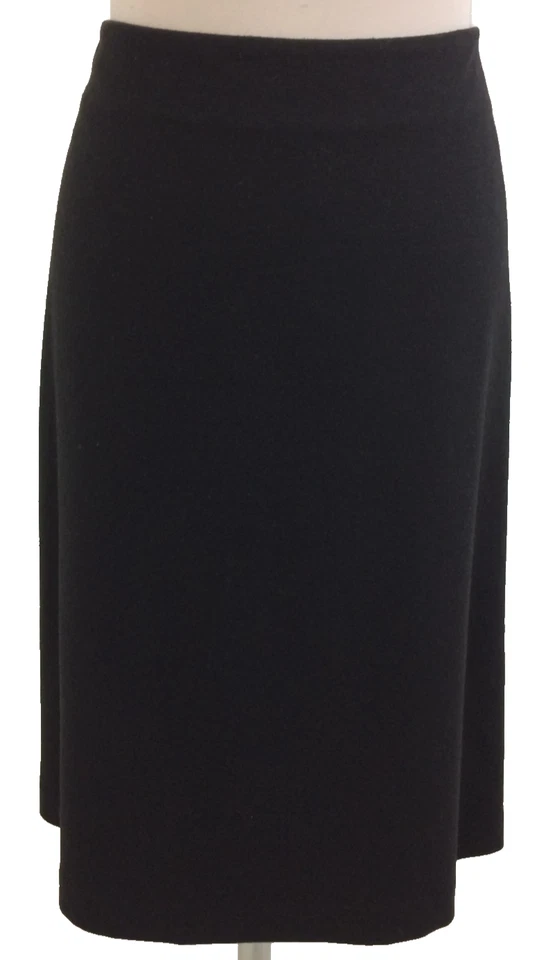 GAP Women's Skirt Size 8 Black Stretch Virgin Wool Blend Straight Knee Used F1 - Image 1 of 4