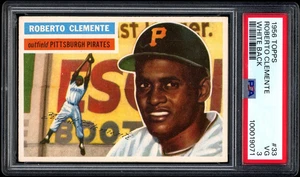 1956 Topps #33 Roberto Clemente PSA 3 CENTERED & UNDER GRADED NO CREASES - Picture 1 of 2