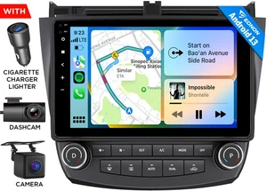 Radio estéreo GPS + CÁMARA para Honda Accord 2003-2007 pantalla táctil de 10" Android 13 - Imagen 1 de 20