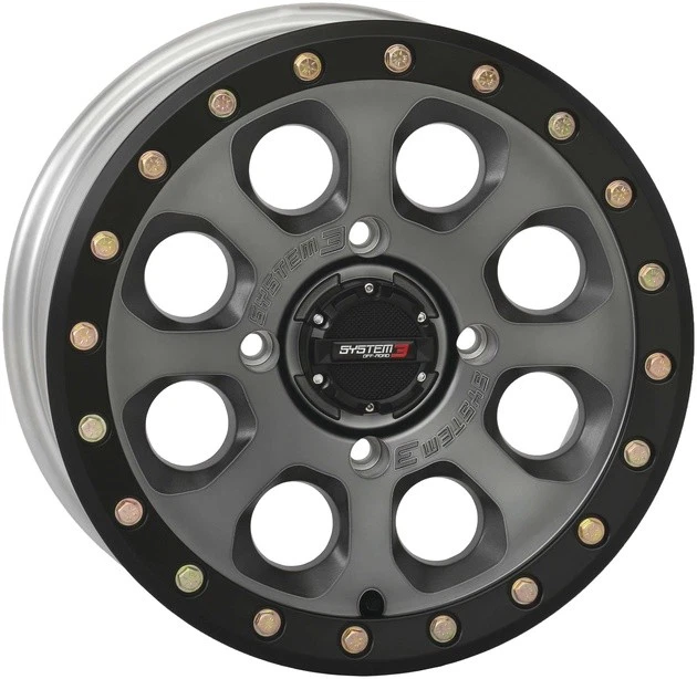 System 3 Offroad SB-7 Beadlock UTV Wheel 15x7 4/137 5+2 Titanium Look - Image 1 of 1
