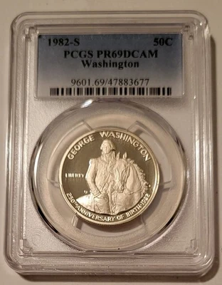 1982 S George Washington Commemorative Silver Half Dollar Proof PR69 DCAM PCGS - Image 1 of 2