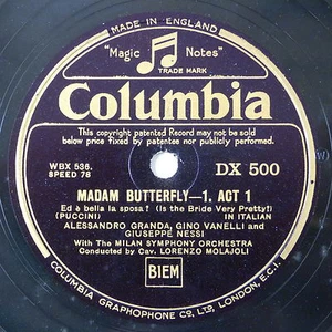 78 record in frame MADAMA BUTTERFLY ed a bella la sposa / ecco son giunte - Bild 1 von 3