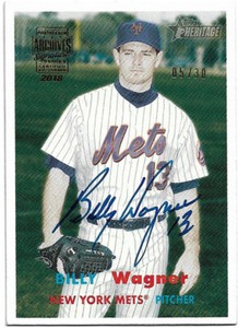 2018 Topps Archives BILLY WAGNER Postseason 5/30 On Card AUTOGRAPH New York Mets
