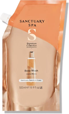 PZ CUSSONS BEAUTY Sanctuary Spa Shower Gel Refill Pouch Body Wash for Women, 500Ml, Orange