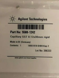 Agilent Kapillare, Edelstahl, 0,12x30 mm, starr.  PN: 5500-1242 - Bild 1 von 2