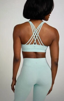 Sujetador deportivo Southern Tide Nessa Skip Stripe Wake azul rendimiento talla L nuevo con etiquetas Foto 1 de 4