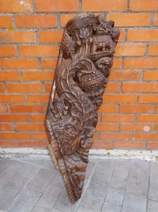 Magnifique Element de Char de Procession Ratha , Inde XIX ° - Photo 1/12