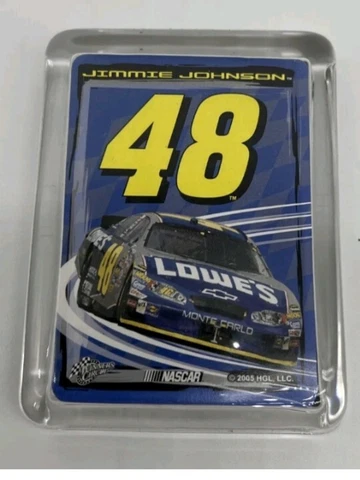 NASCAR Jimmie Johnson Glass Paper Weight #48 New Free Shipping Cover