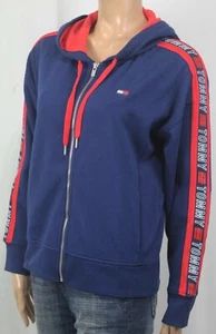 Felpa con cappuccio Tommy Hilfiger Sport blu cerniera intera nuova con etichette - Foto 1 di 1