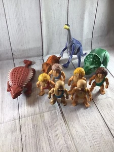 Vintage 1987 Definitely Dinosaurs Playskool Large Lot Of 6 Cavemen 4 Dinosaurs - Picture 1 of 17
