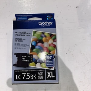 Brother LC75BK XL Black Ink Genuine Brother Cartridge OEM 1 NIB - Picture 1 of 5