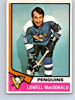 VINTAGE HOCKEY CARD OPC 1974 PITTSBURGH PENGUINS LOWELL MacDONALD  NO511 - Image 1 of 2
