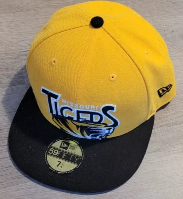 NEW ERA HAT CAP MIZZOU TIGERS UNIVERSITY OF MISSOURI NCAA 7 1/4 59FIFTY 5950 - Image 1 of 4