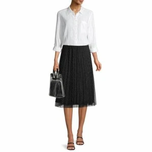 Time and Tru Damen Plissee Midirock, Large (12-14) - Bild 1 von 4