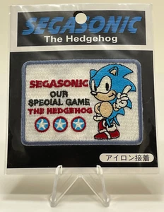 1991 Vintage Cosmo SEGA Sonic the Hedgehog Iron-On Embroidered Patch Stars MISB - Picture 1 of 2