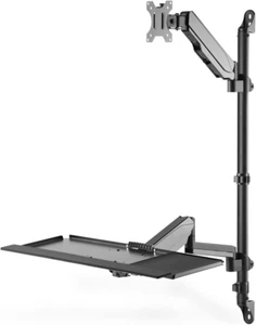 Supporto per Monitor E Vassoio per Tastiera E Supporto per PC - Montaggio a Pare - Foto 1 di 12