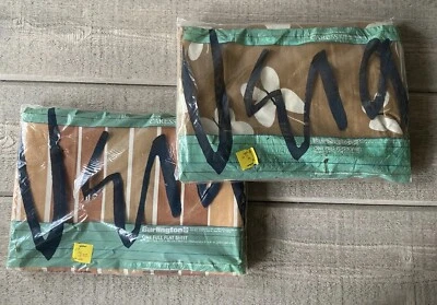 Vintage Vera Burlington Sheets Stripe Butterfly Full & Fitted Set/2  - Image 1 of 4