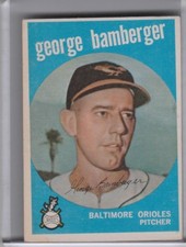 1959 TOPPS #529 GEORGE BAMBERGER ROOKIE RC BALTIMORE ORIOLES 3228