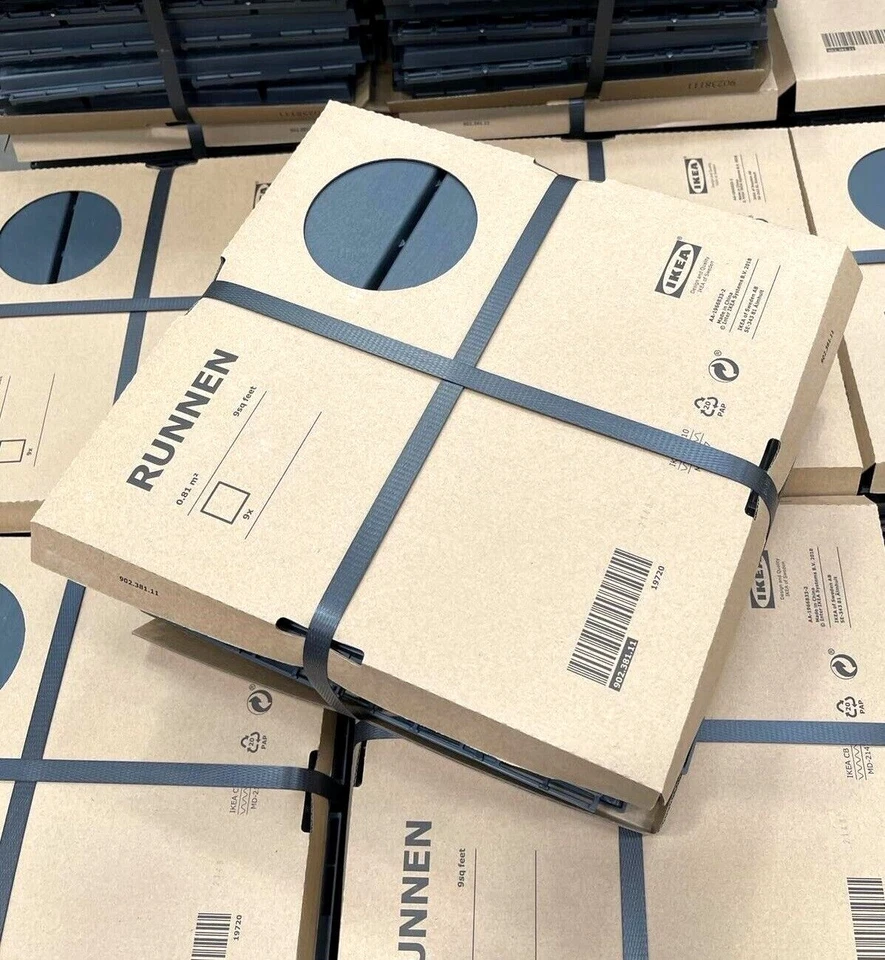 Decking de piso externo IKea RUNNEN cinza escuro pacote com 9 polipropileno 902.381.11 novo - Imagem 1 de 2