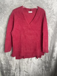 🆕 Suéter túnica suéter borgoña con cuello en V difuso para mujer Ava & Viv talla 1X - Imagen 1 de 11