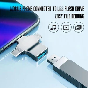 4 In 1 Memory Micro SD Card Reader For IPhone Ipad Android Mac PC Camera Typ-*- - Afbeelding 1 van 14