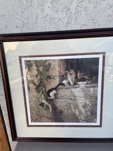 lithograph signed numbered yard of kittens artist hurling coa signed lh - Picture 1 of 13