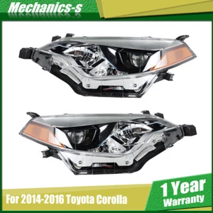 Faros halógenos lentes transparentes lado derecho e izquierdo para Toyota Corolla 2014 2015 2016 - Imagen 1 de 11