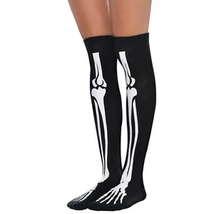 Calcetines muertos Amscan Suit Yourself huesos sobre la rodilla muslo esqueleto alto 394303 - Imagen 1 de 3