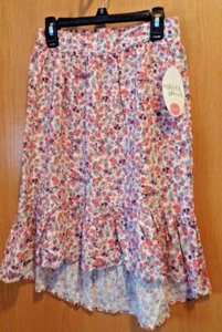 Colorful Floral High Low MIDI SKIRT~Assorted Girls Sizes~NEW w/tags - Picture 1 of 2