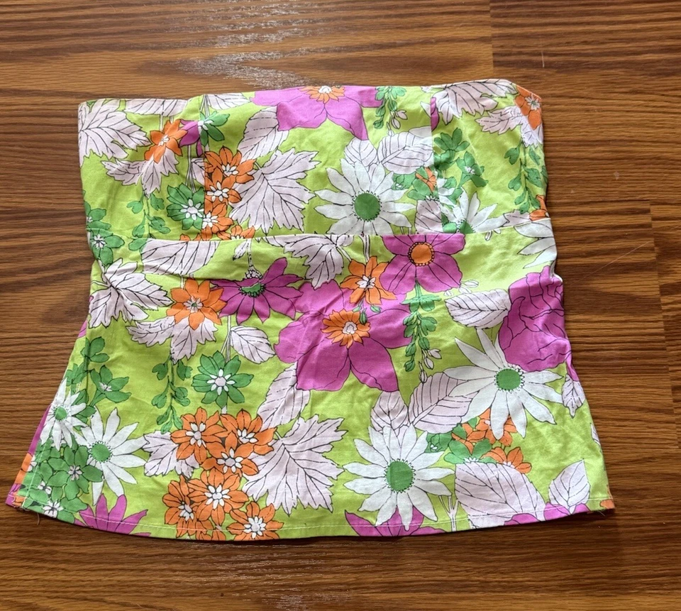 Top tubo medio floral para mujer  Foto 1 de 4