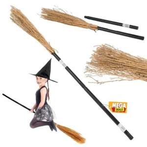 Witch Costume Witch Broom Halloween Witch Shrub Broom Carnival Broom Fancy Dress - Picture 1 of 3