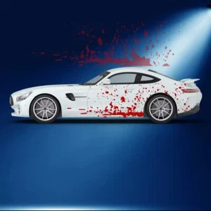 Calcomanía de coche salpicaduras de sangre; calcomanía de coche para todos los coches; ajuste universal en ambos lados - Imagen 1 de 1