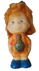 70er Jahre UdSSR Russische Sowjetische Gummi Spielzeug Puppe Kleiner Junge - Bild 1 von 6