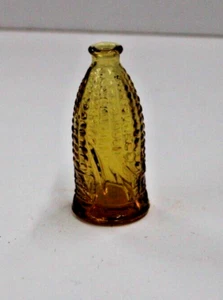 Vintage Wheaton NJ Mini Yellow Glass Old Docs Cure Corn Cob Bitters Bottle 3" - Picture 1 of 3