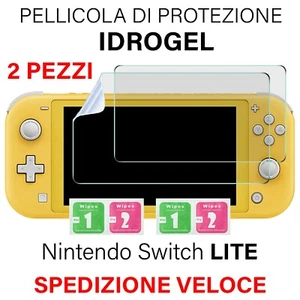 2 PEZZI Pellicola Protettiva per Nintendo Switch LITE in IDROGEL Antigraffio - Foto 1 di 3